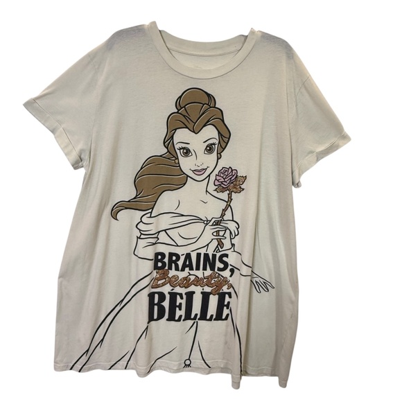 Disney Brains Beauty and Belle Glitter Sleep Shirt - Picture 7 of 9